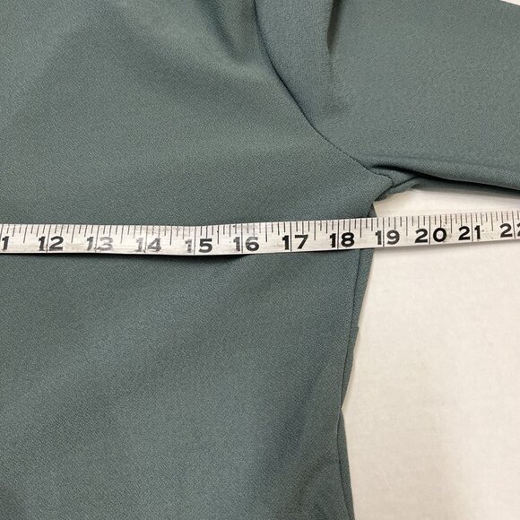 Zara Dress Womens L Gray Sheath Knit Midi Flare Sleeve Minimalist Capsule Office - Picture 10 of 11